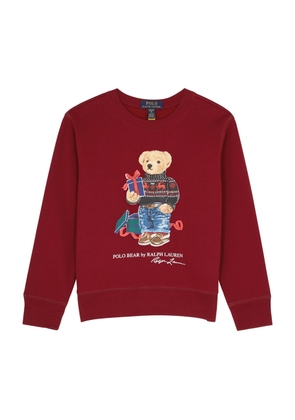 Polo Ralph Lauren Kids Bear-print Cotton-blend Sweatshirt (7 Years) - Red - 8Y-S (7 Years)