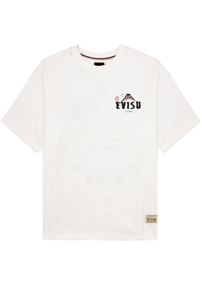 Evisu Logo-print Cotton T-shirt - Off White