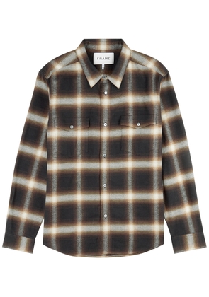 Frame Checked Cotton Shirt - Multicoloured - M