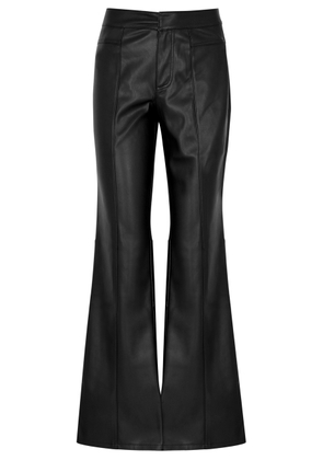 Free People Uptown Flared Faux-leather Trousers - Black - 6 (UK10 / S)