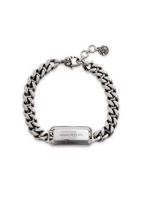 Alexander Mcqueen Logo-engraved Chain Bracelet - Silver