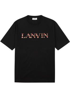 Lanvin Curb Logo Cotton T-shirt - Black - L