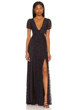 Maaji Madison Long Mesh Dress in Black. Size L, S.