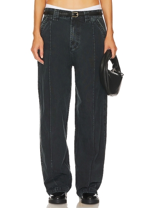 Helsa Workwear Oversized Pant in Black. Size S, XS.