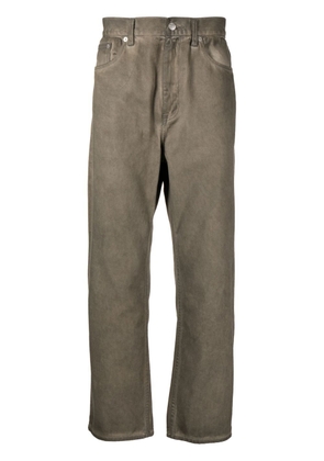 izzue mid-rise straight-leg trousers - Grey