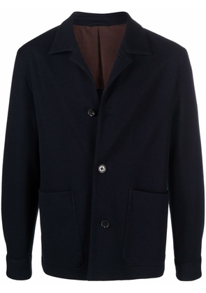 Zegna single-breasted knitted blazer - Blue