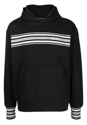 Michael Kors logo striped hoodie - Black