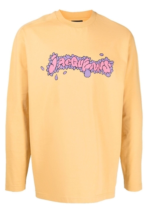Jacquemus graphic logo-print long-sleeve T-shirt - Orange