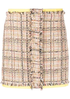 MSGM woven plaid skirt - Neutrals