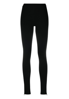 TOTEME Zip high-waisted leggings - Black
