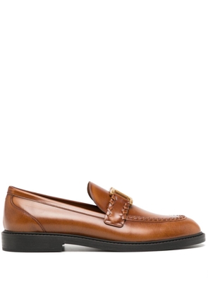 Chloé Marcie leather loafers - Brown