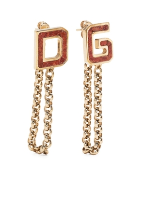 Dolce & Gabbana DG letters drop earrings - Gold
