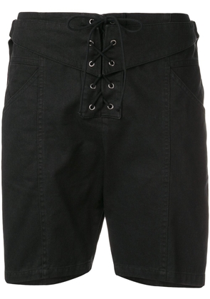 Saint Laurent lace-up shorts - Black