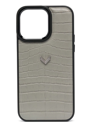 Loulou x Velante leather iPhone 14 Pro Max case - Black