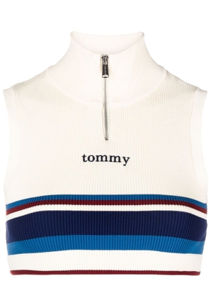Tommy Hilfiger knitted cropped top - Neutrals