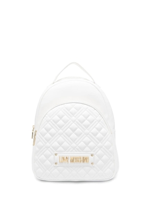 Love Moschino logo-plaque quilted backpack - Black