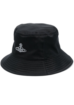 Vivienne Westwood Orb logo-embroidery bucket hat - Black