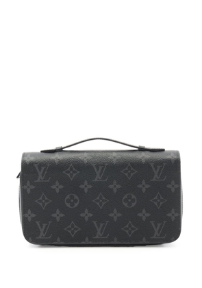 Louis Vuitton 2018 pre-owned Monogram Eclipse large long wallet - Black