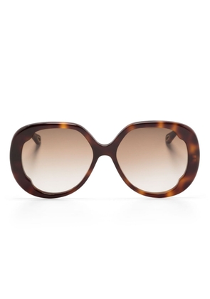 Chloé Eyewear Lilli oversize-frame sunglasses - Brown