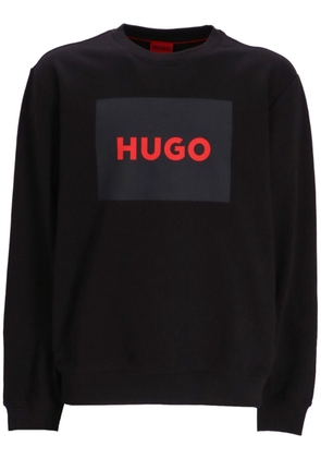 HUGO logo-print jersey-knit sweatshirt - Black