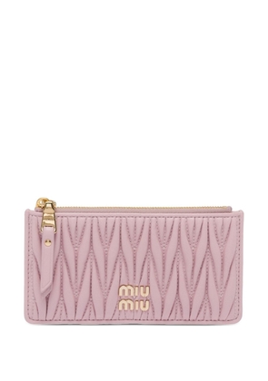 Miu Miu Matelassé envelope wallet - Pink