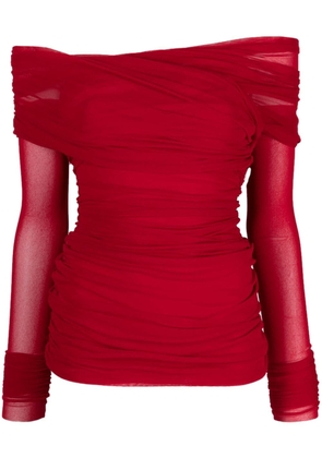 Philosophy Di Lorenzo Serafini off-shoulder ruched blouse - Red