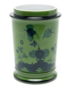 GINORI 1735 Vase hand-painted porcelain vase - Green