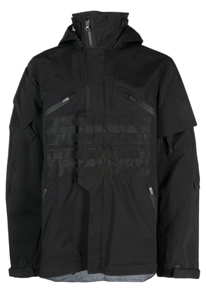 ACRONYM grosgrain-panel zip-up jacket - Black