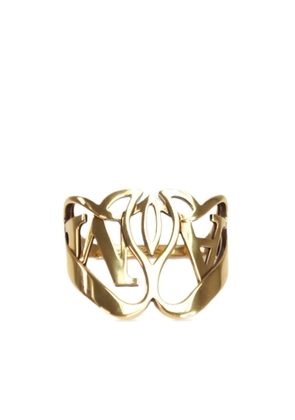 Alexander McQueen Pre-Owned gold-plated monogram ring