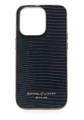 Aspinal Of London logo-print iPhone 14 Pro case - Blue