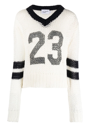 Vaquera 23 open-knit jumper - White