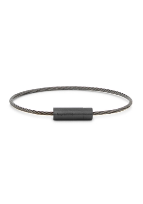 LE Gramme 5g Brushed Ceramic Cable Bracelet - Black