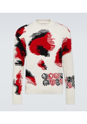 Alexander McQueen Intarsia wool, cotton and cashmere sweater