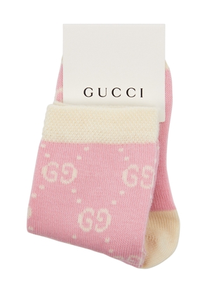 Gucci Kids GG Cotton-blend Socks - Pink