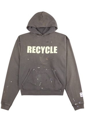 Gallery Dept. 90s Recycle Hooded Cotton Sweatshirt - Black - L
