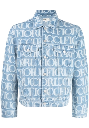 Fiorucci logo-print denim jacket - Blue