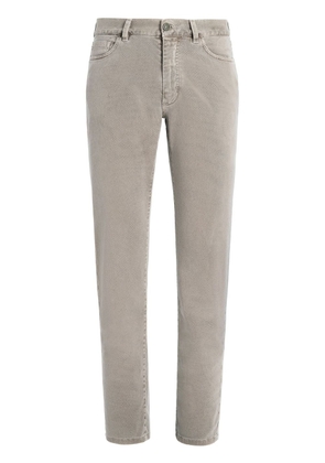 Zegna delavé-effect slim-fit jeans - Grey