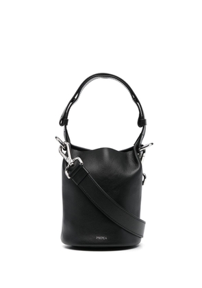 Medea logo-print leather tote bag - Black