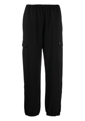 Armani Exchange elasticated tapered trousers - Black