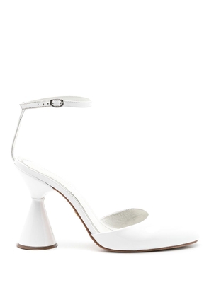 Andrea Bogosian round-toe buckle-fastening sandals - White