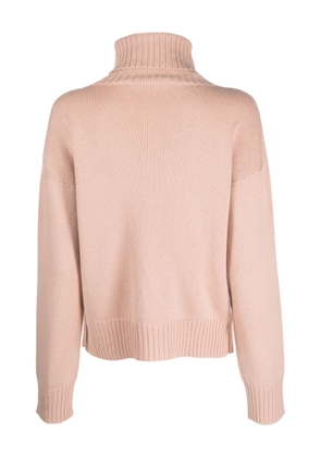D.Exterior roll-neck knitted jumper - Pink