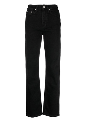 Calvin Klein Jeans logo-patch straight-leg jeans - Black