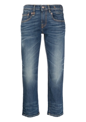 R13 Boy straight-leg cropped jeans - Blue