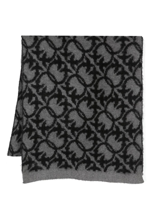 PINKO Love Birds knitted scarf - Grey