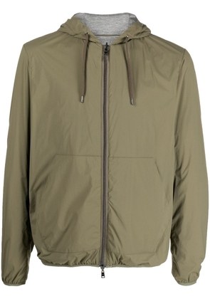 Herno reversible long-sleeve hooded jacket - Green