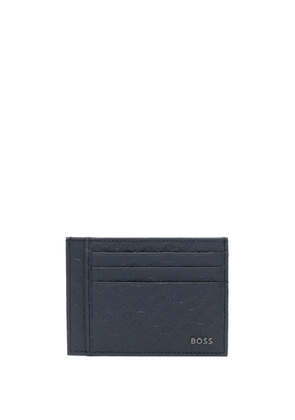 BOSS embossed logo cardholder - Blue