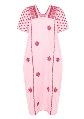 Pippa Holt star-embroidered kaftan dress - Pink