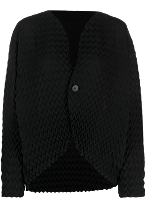 Issey Miyake Round Pleats geometric-pattern jacket - Black