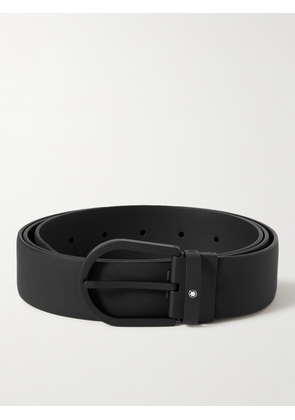 Montblanc - 3.5cm Rubberised Leather Belt - Men - Black