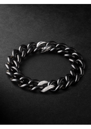 SHAY - Link White Gold, Ceramic and Diamond Bracelet - Men - Black